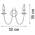 Светильник настенный 2xE14 макс. 40Вт Vitaluce V1477/2A Светильник настенный 2xE14 макс. 40Вт Vitaluce V1477/2A