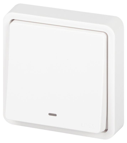 Выключатель Эксперт 11-1522-01 с подсветкой IP55 10АХ-250В СУ бел. Эра Б0063279