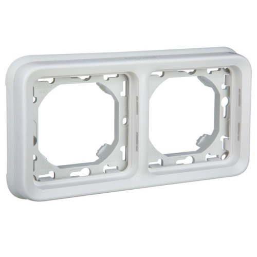 Рамка 2-м Plexo горизонт. с суппортом для скрыт. монтажа антибакт. IP55 бел. Leg 070794