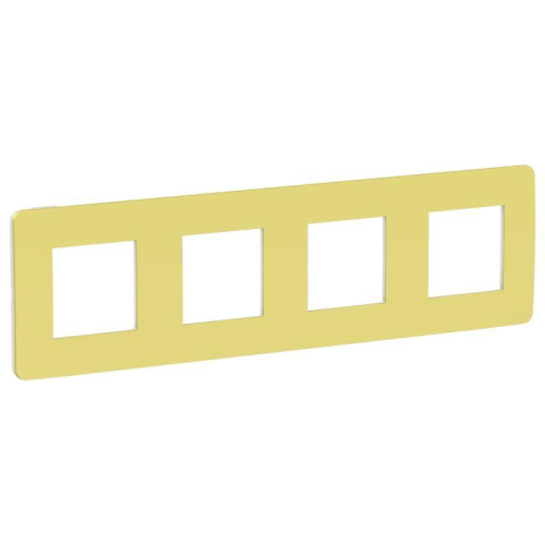 Рамка 4-м UNICA STUDIO зел. яблоко/бел. SchE NU280811