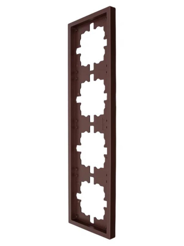 Рамка 4-мест. горизонт. ZIMA шоколад LEZARD 704-7300-149