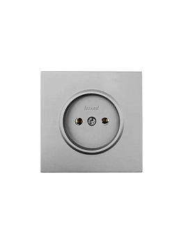 Розетка 1 мест. б/з ПБТ СП ZIMA IP20 16А безвинт. зажим сер. матов. LEZARD 704-7488-121BQC