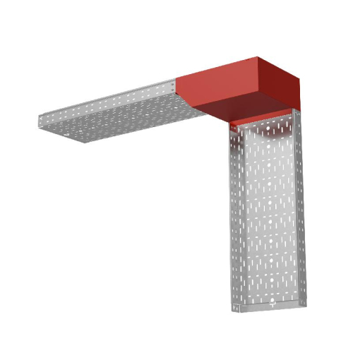 Угол для лотка вертикальный внешний L 80х400мм с разворотом трассы на 90град. "ПЛЮС" HD85 КМ PL18504