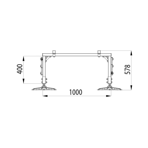 Конструкция опорная для установки оборудования TECHNORAPTOR FOOT 1000х2500 KM-TR-F-SSEI-1000-2500 КМ TR0006
