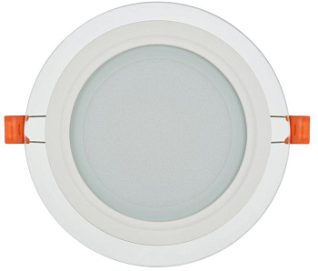 Светильник светодиодный ДВО 1621 12Вт 4000К IP20 встраив.  со стекл. круг IEK LDVO0-1621-12-4000-K01