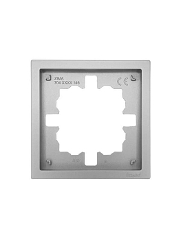 Рамка 1-мест. горизонт. ZIMA сер. матов. LEZARD 704-7400-146