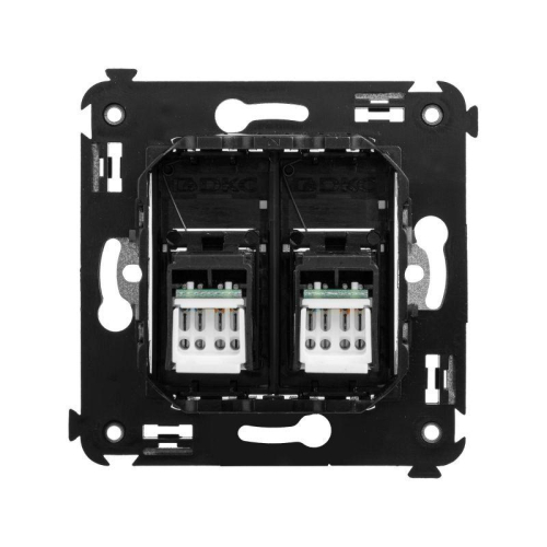 Розетка компьютерная 2-м СП Avanti "Черный матовый" RJ45 кат.5E DKC 4412464