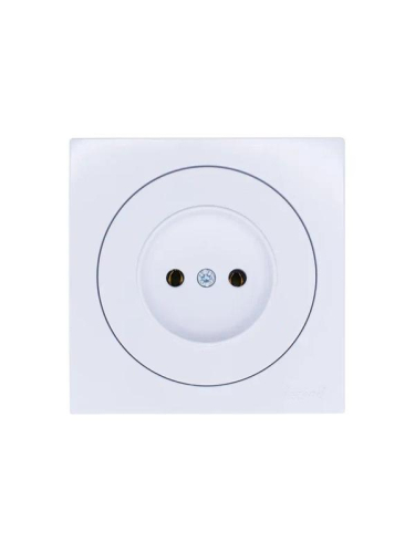 Розетка 1-м СП OSEN без заземл. ПБТ бел. LEZARD 743-0288-121B