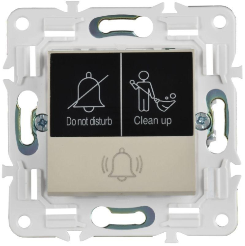 Кнопка звонка SKANDY 10А SK-V17B для отелей с индикацией беж. IEK SK-V14-2-10-K10