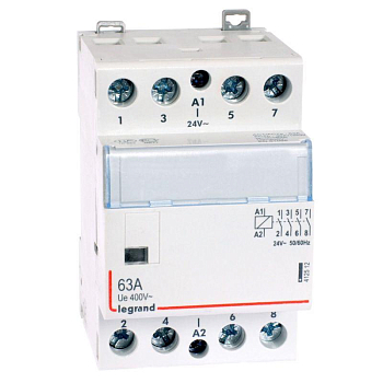 Контактор мод. 24В 4НО 63А CX3 Leg 412512