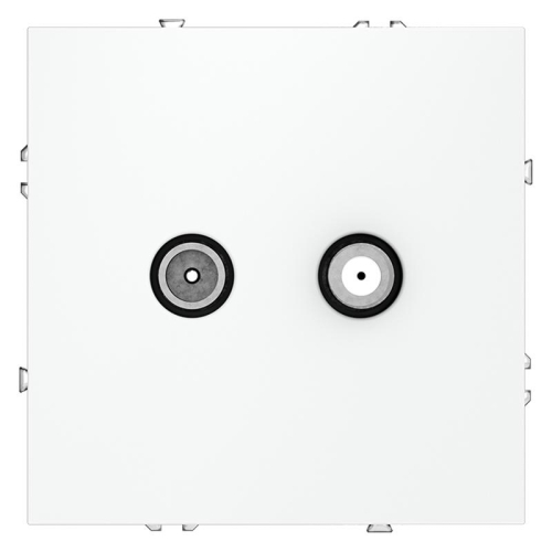 Розетка телевизионная оконечная TV + SAT 2-м СП S70 механизм бел. матов. Voltum VLS060402