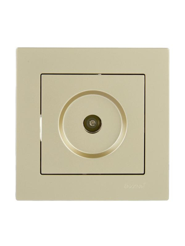 Розетка телевизионная оконечная TV 1-м СП Vesna механизм титан LEZARD 742-3788-130