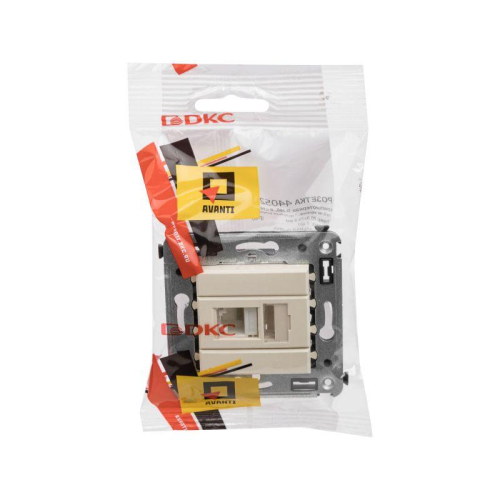 Розетка компьютерная 1-м СП Avanti "Ванильная дымка" RJ45 кат.6 DKC 4405293