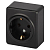 Розетка 1-м ОП Эксперт 11-2203-05 16А IP20 250В 2P+E Schuko антрацит Эра Б0063008