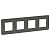 Рамка 4-м UNICA STUDIO дым.-сер./бел. SchE NU280821
