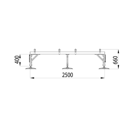 Конструкция опорная для установки оборудования TECHNORAPTOR FOOT 2500х6000 KM-TR-F-SSEI-2500-6000 КМ TR0054
