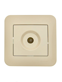 Розетка телевизионная проходная TV СП ASTI IP20 в сборе крем. LEZARD 7081-0303-129