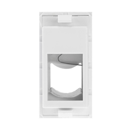 Вставка 22.5х45 на 1 мод. Mosaic с прозр. шторкой и увеличенным окном маркировки бел. Rexant 03-0160