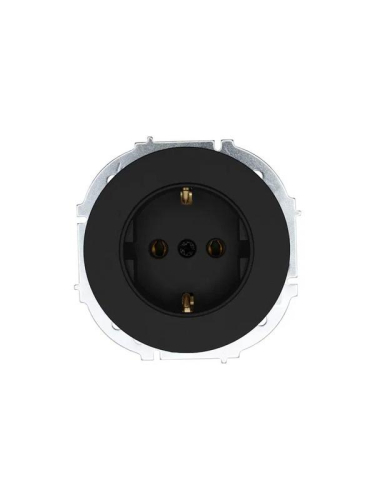 Розетка 1-м OSEN IP20 16А с заземл. ПБТ механизм черн. бархат LEZARD 743-4288-122B