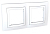 Рамка 2-м Unica с декор. накл. бел. SchE MGU2.004.18