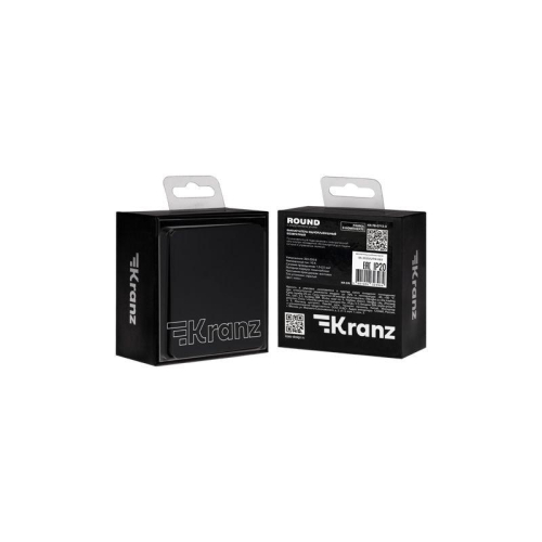 Выключатель 1-кл. СП ROUND возвратный 10А оникс Kranz KR-78-0712-3