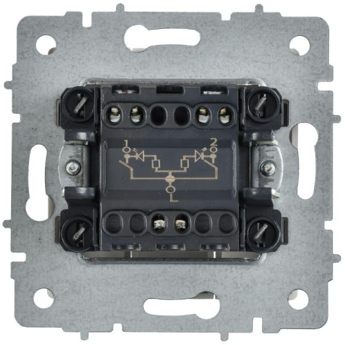 Выключатель 2-кл. СП BRITE ВС10-2-1-БрАБ 10А с индикацией механизм арктич. бел. IEK BR-V20-1-10-K91