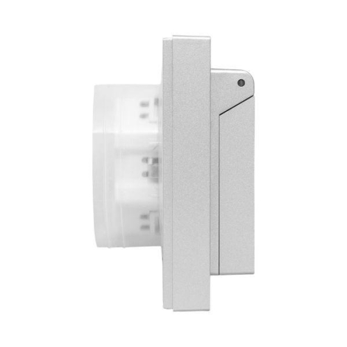 Розетка 2-м СП Эпика 16А IP44 с заземл. защ. шторки с рамкой с крышками механизм алюм. EKF UP1-SOA-211-44