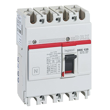 Выключатель автоматический 4п 125А 36кА DRX125 термомагнитн. расцеп. Leg 027227