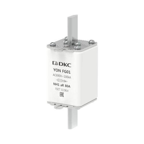 Предохранитель YON ножевого типа FG1 80А 690В хар-ка aR DKC 1FG01-0080-690V-AR