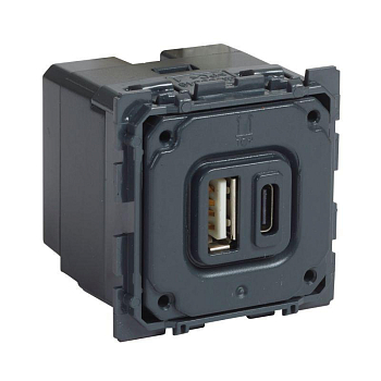 Устройство зарядное Celiane с двумя USB-разъемами тип A-тип C 240В/5В 3000мА Leg 067465