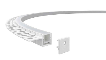 Профиль алюминиевый гибкий для встр. в ГКЛ 2000х15х10мм (35х15мм вылет 20мм монт. высота 10.5мм макс. шир. ленты 12мм) VARTON V4-R0-70.0001.KIT-1510G