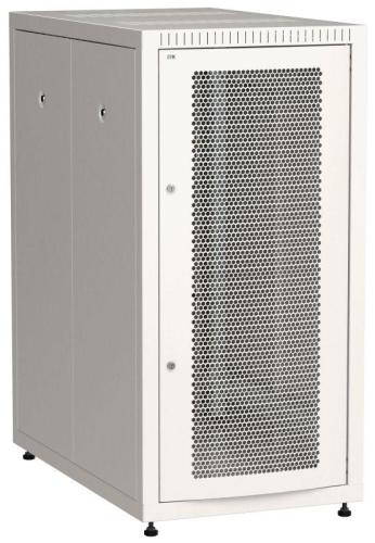 Шкаф сетевой LINEA E 24U 600х1000мм двери 2шт перфорир. и метал. сер. ITK LE35-24U61-PM