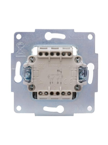 Выключатель 2-кл. СП Vesna с индикацией механизм жемчуж./бел. перламутр. LEZARD 742-3088-112