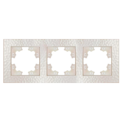 Рамка 3-м Афина фактурная универс. жемчуж. Universal A10045-Obr