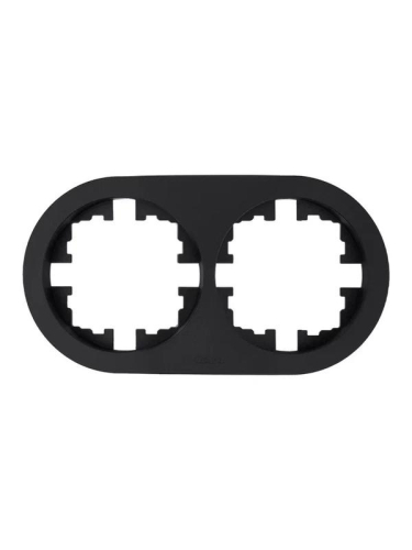 Рамка 2-м OSEN горизонт. круглая черн. бархат LEZARD 744-4200-147