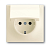 Розетка 1-м СП 1мод. Impuls 16А IP21 250В Schuko с крышкой сл. кость ABB 2CKA002018A1488
