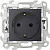 Розетка 1-м СП Simon24 Push&Go 16А IP20 2P+E защ. шторки механизм графит Simon 2420432-038