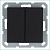 Переключатель проходной 2-кл. 10А IP20 механизм черн. матов. soft touch Jasmart G3022PB