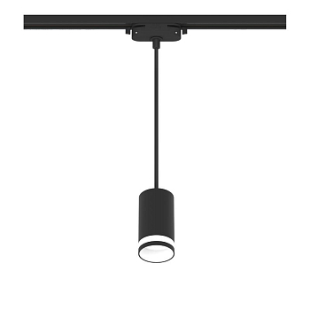 Светильник трековый подвес ARTLINE 55х55х100мм GU10 230В алюм./пластик. 2.6кв.м черн.н. Ritter 59930 6