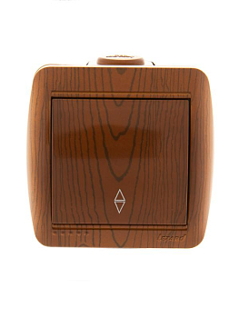 Переключатель проходной 1-кл. ОП Nata 10А IP20 сосна LEZARD 710-0800-105