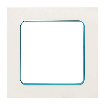Рамка 1-м Стокгольм бел. с линией цвета син. PROxima EKF EXM-G-304-30