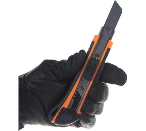 Нож с выдвижным лезвием 18мм двухкомпонентн. корпус автоматический фиксатор Вихрь 73/10/10/4