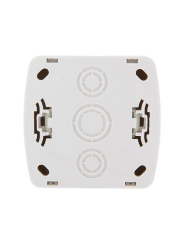 Розетка 1-м ОП Demet 16А IP20 с заземл. керамика бел. LEZARD 711-0200-122