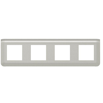 Рамка 4х2мод. Mosaic алюм. Leg 079308L