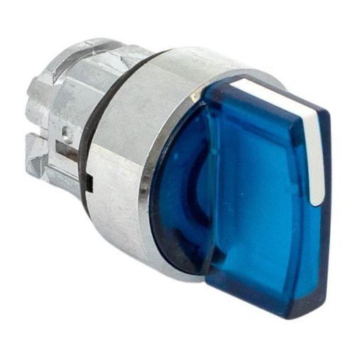 Механизм переключателя исполнительный ХB4 син. на 3 положения возвратный без фиксации с подсветкой с короткой ручкой IP65 EKF XB4BD3L-B-65