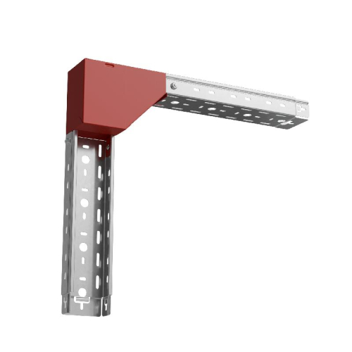 Угол для лотка вертикальный внешний R 50х150мм с разворотом трассы на 90град. "ПЛЮС" HD85 КМ PL18483