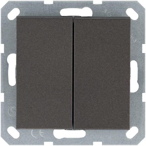 Кнопка 2-кл. 10А IP20 с переключающим контактом механизм мокко Jasmart G3020Z