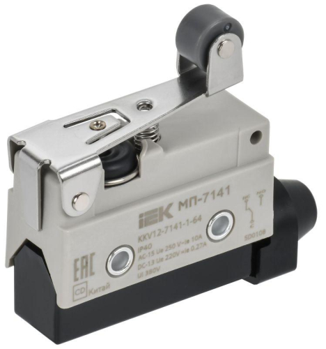 Микропереключатель концевой МП-7141 укор. рычаг с рол. IP40 IEK KKV12-7141-1-64