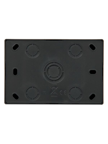 Розетка 2-м ОП LETO без заземл. закрытый корпус ПБТ черн. бархат LEZARD 752-4200-128B