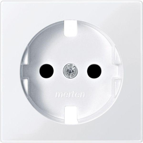 Плата центральная 1-м СП Merten 16А IP20 защ. шторки для механизма розетки Schuko активно бел. SchE MTN2330-0325